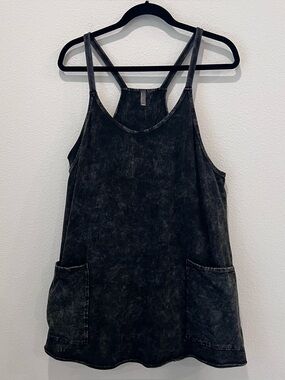 FP Movement Hot Shot Mini Dress Washed Black  Size large boho summer vacation